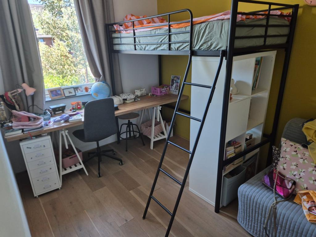Home affaire Hoogslaper Hayo - Zwart, 90x200 cm, Huis en Inrichting, Slaapkamer | Stapelbedden en Hoogslapers, Eenpersoons, Ophalen of Verzenden