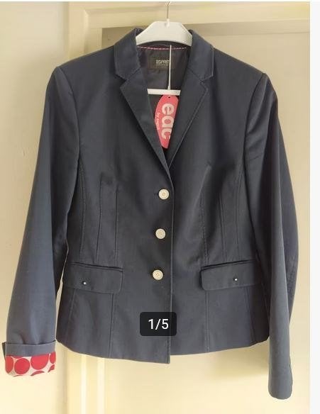 NIEUW!! ESPRIT mooie blauwe blazer VAN 89,95 VOOR 12,50 EURO, Maat 38/40 (M), Nieuw, Jasje, Esprit