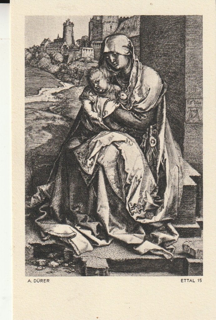 Albrecht Dürer - Maria met Kind (Etching/Gravure) Prentje, Ophalen of Verzenden, Gebruikt, Kaart of Prent, Christendom | Katholiek