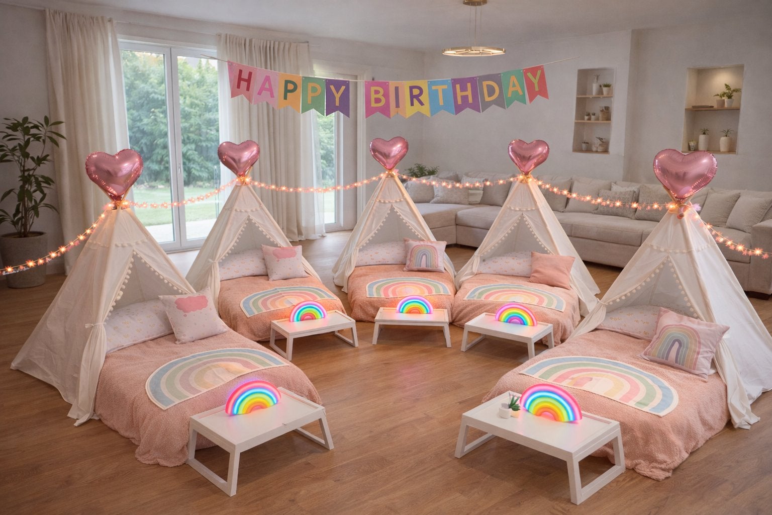 Tipi tent verhuur – Slaapfeestje / Verjaardag Luxe thema’s, Ophalen of Verzenden, Nieuw, Verjaardag
