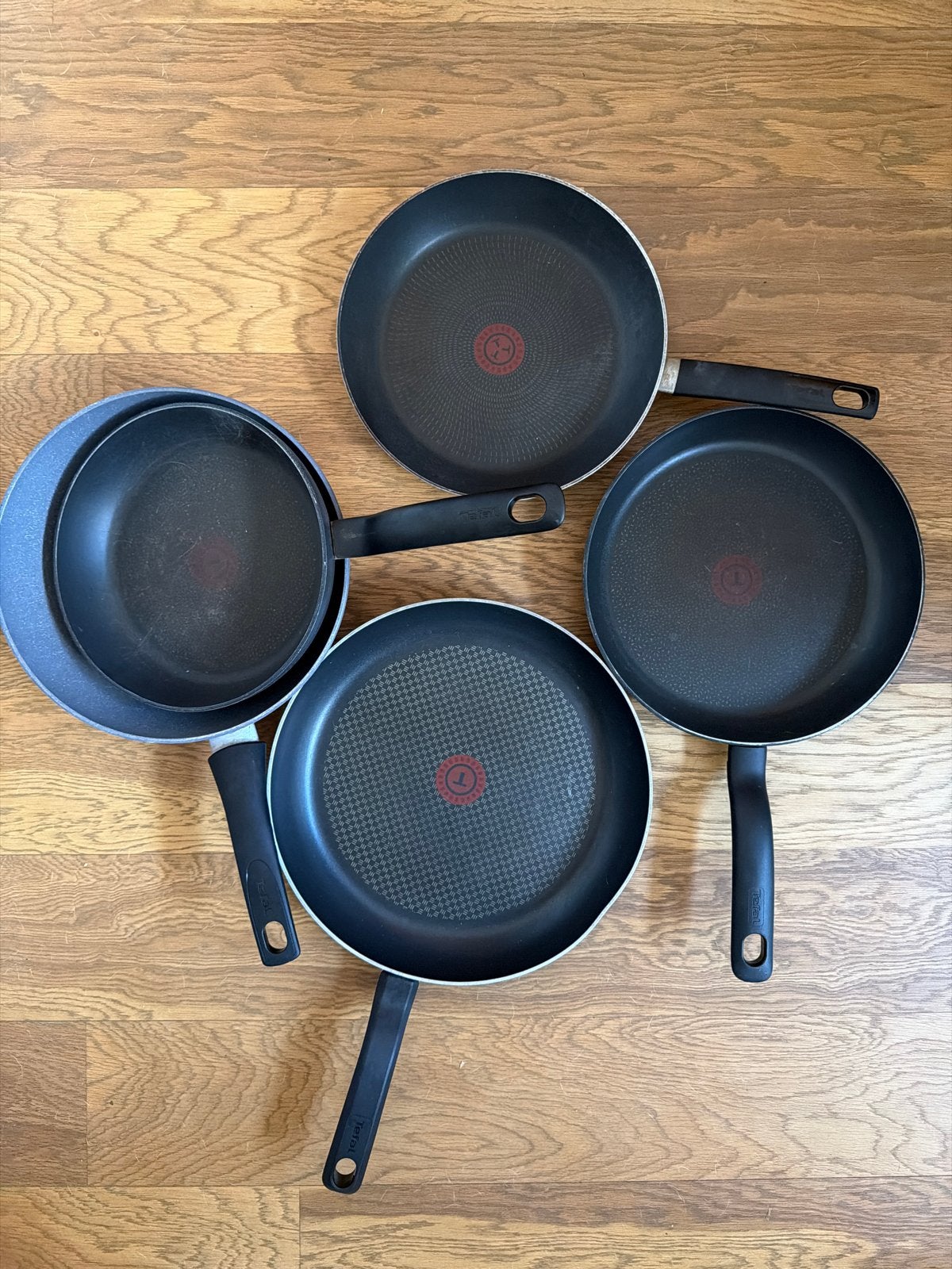Tefal Koekenpannen Set - 5 stuks, Huis en Inrichting, Ophalen, Koekenpan, Antiaanbaklaag, Aluminium