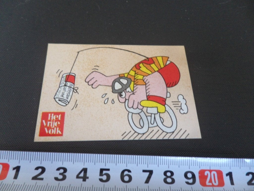 sticker strip fiets krant hengel het vrije volk, Ophalen of Verzenden, Zo goed als nieuw