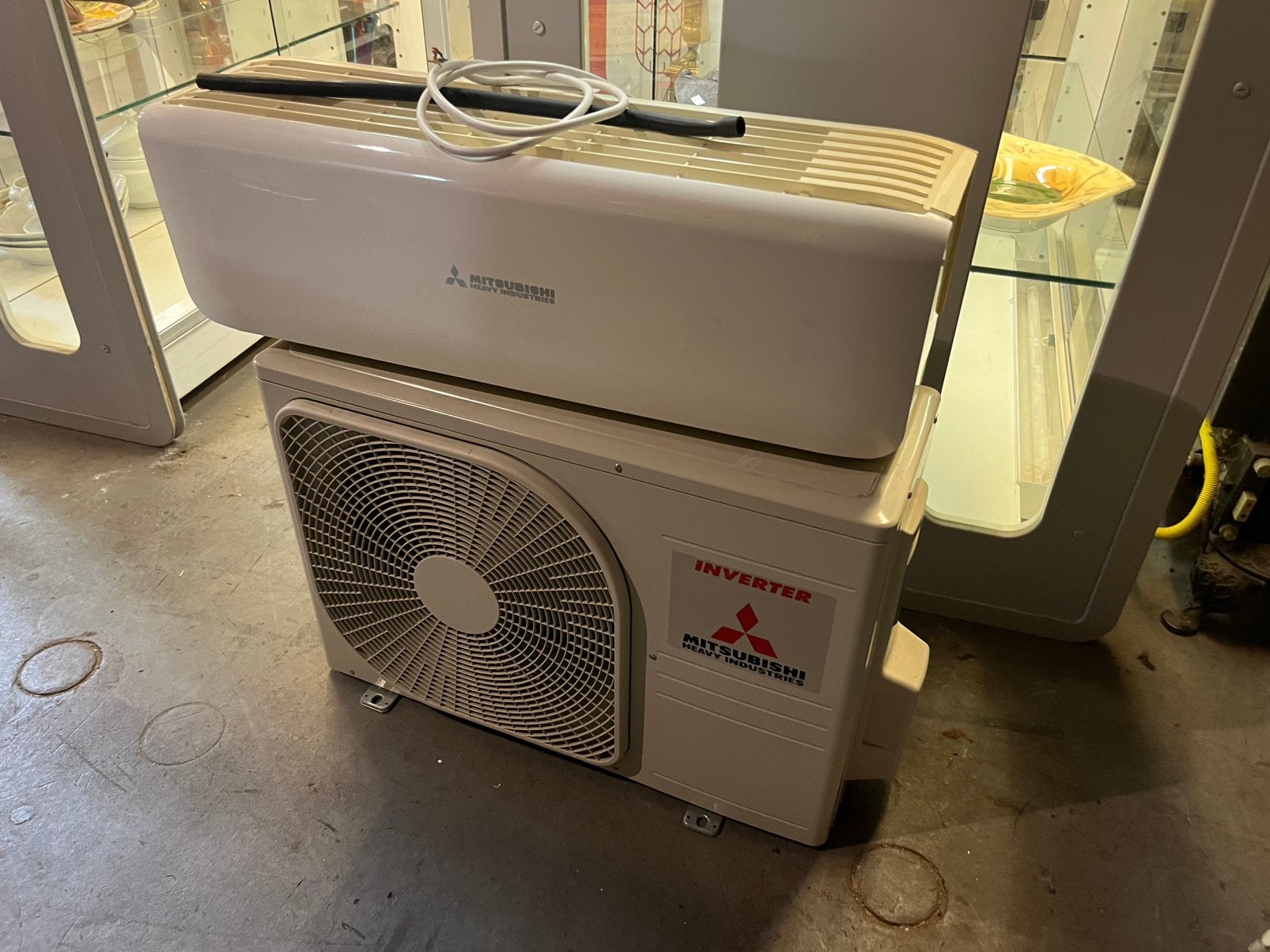 Mitsubishi Airconditioner, binnen en buitenunit. SKR20ZS-W, Witgoed en Apparatuur, Airco's, Ophalen, Minder dan 60 m³, 3 snelheden of meer