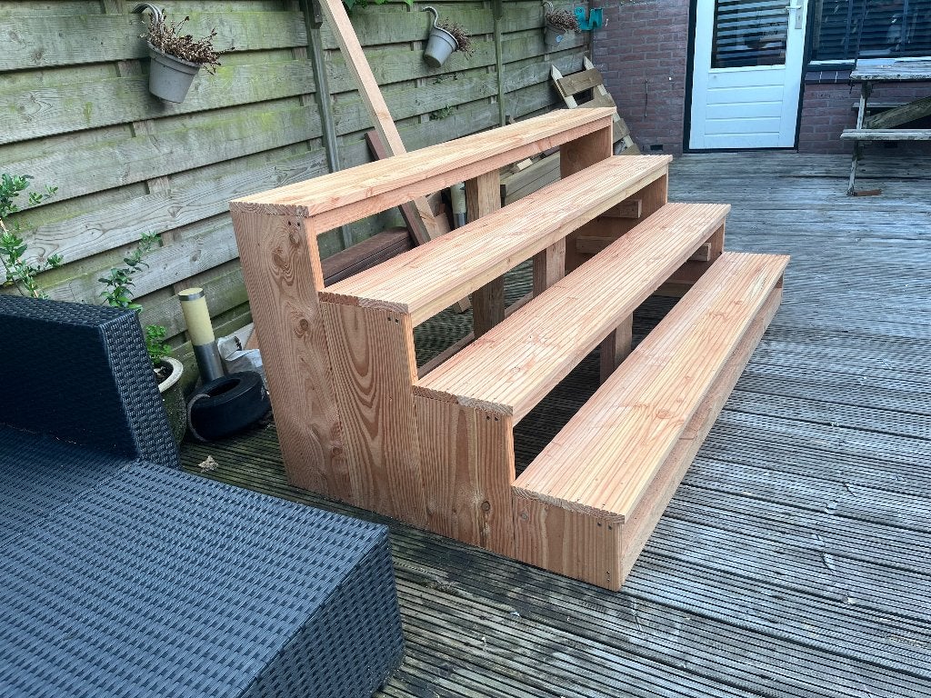 Houten Opstap in ELKE MAAT leverbaar!, Ophalen of Verzenden, Nieuw, Campingmeubel-accessoire
