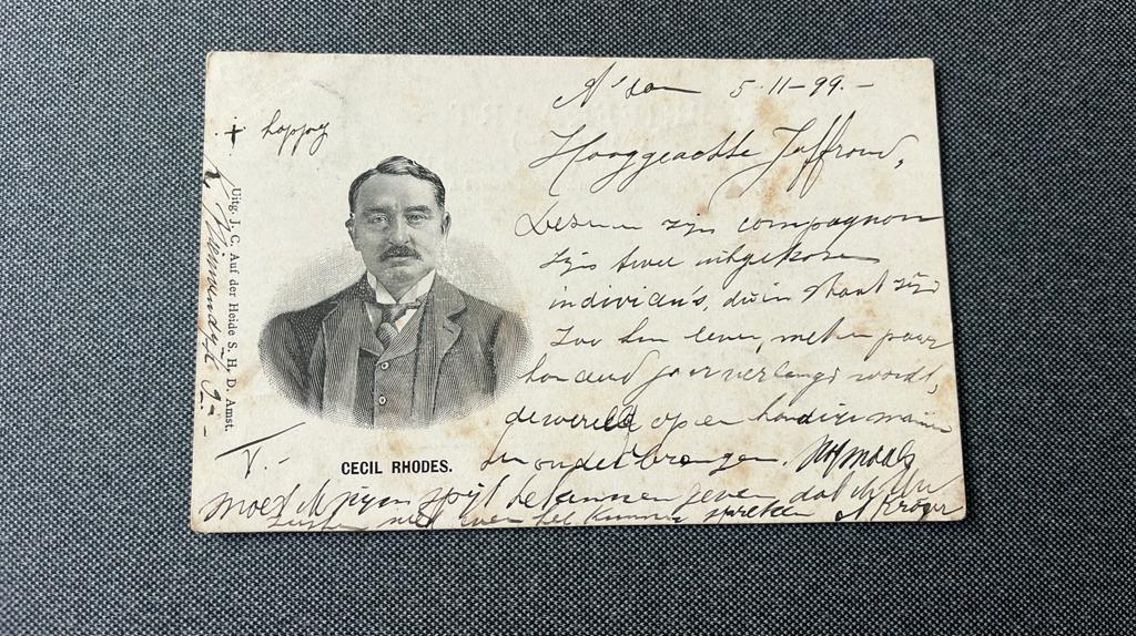 Cecil Rhodes politicus Zuid Afrika 1899, Ophalen of Verzenden, Voor 1920, Gelopen, Politiek en Historie