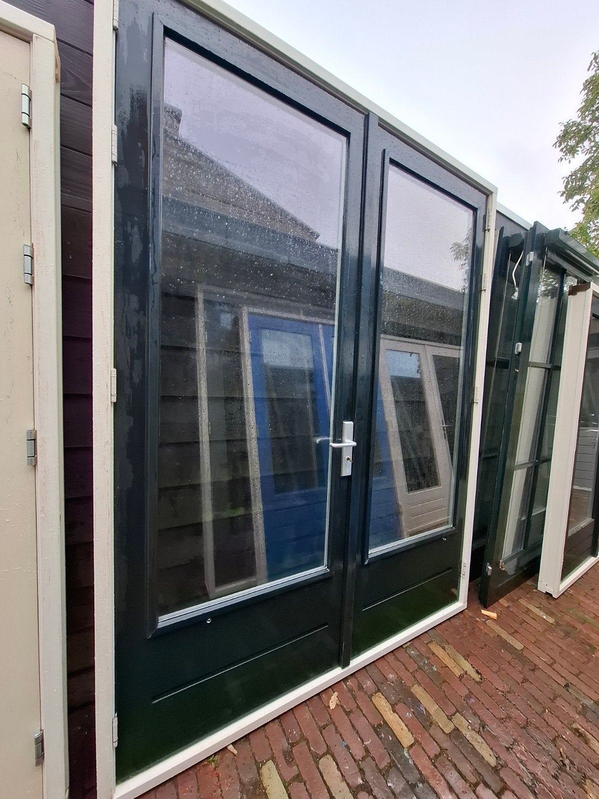 openslaande tuindeuren dubbel glas deuren terrasdeuren pui, Doe-het-zelf en Verbouw, Ophalen, Deurkozijn, 225 cm of meer, Zo goed als nieuw