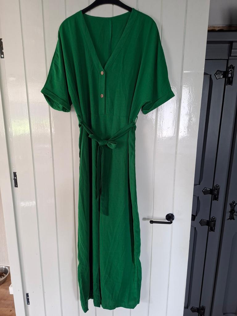Groene jumpsuit maat XL, Kleding | Dames, Shein, Ophalen of Verzenden, Zo goed als nieuw, Groen