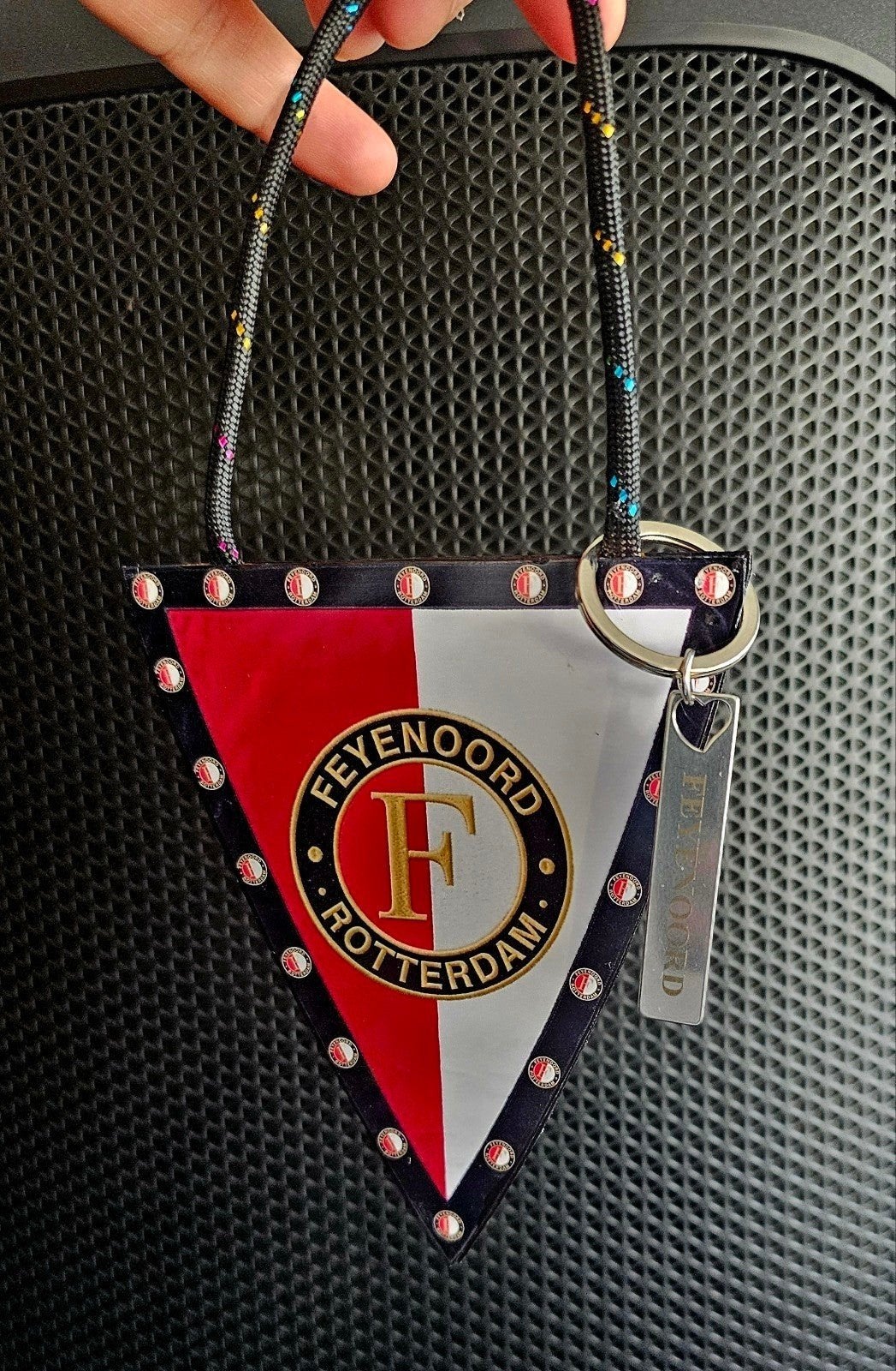 Handgemaakt Feyenoord Vaantje - Uniek en Decoratief, Ophalen of Verzenden, Zo goed als nieuw, Feyenoord, Vaantje of Sjaal
