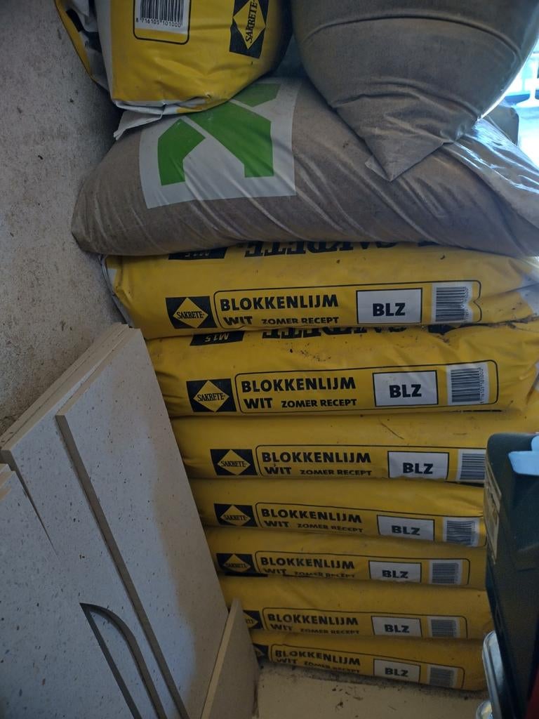 7x Sakrete Blokkenlijm Wit Zomer Recept BLZ, Ophalen, Nieuw