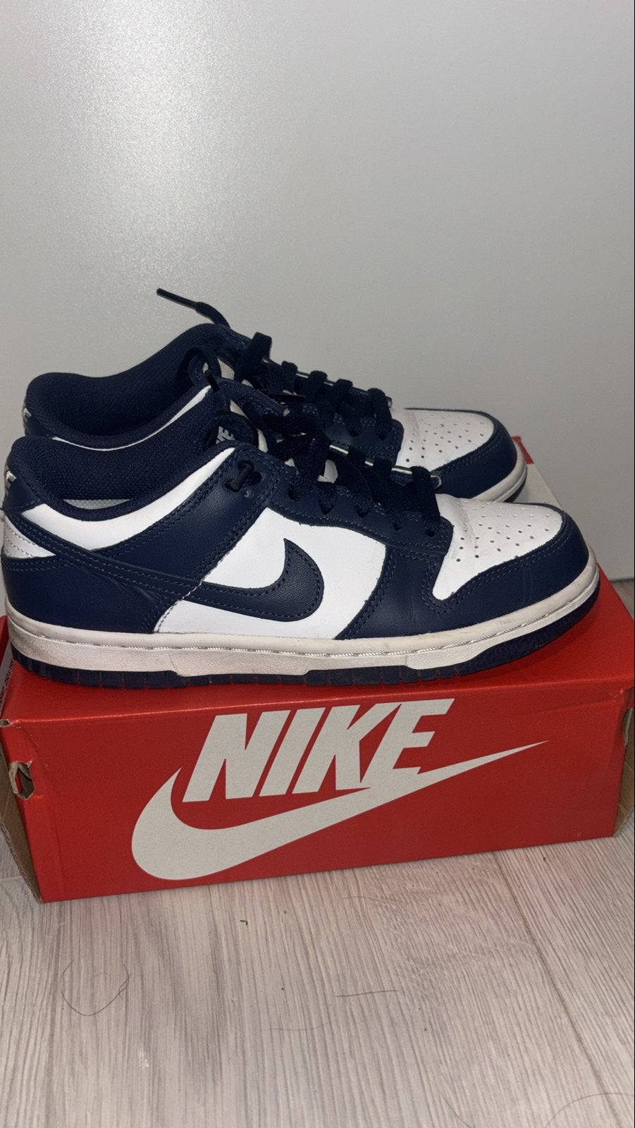 Nike Dunk Low sneakers - Maat 36,5 met doos, Ophalen of Verzenden, Gedragen, Blauw, Sneakers of Gympen