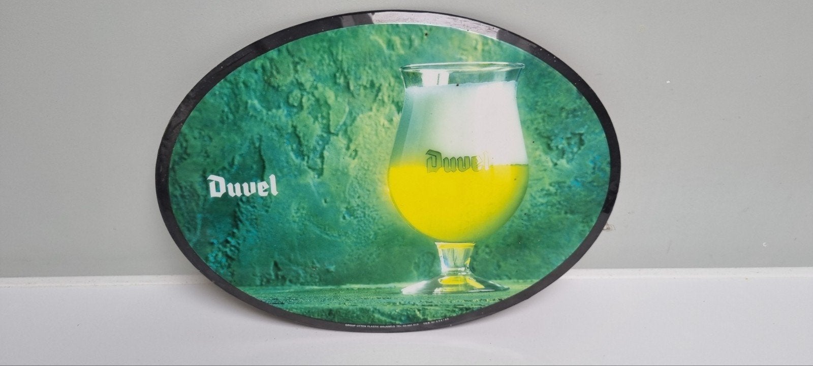 Duvel bier brouwerij mancave bar reclamebord bord antiek, Verzamelen, Ophalen of Verzenden, Gebruikt, Reclamebord