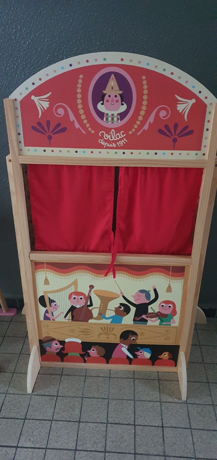Vilac Houten Poppentheater - Speelplezier voor Kinderen, Ophalen