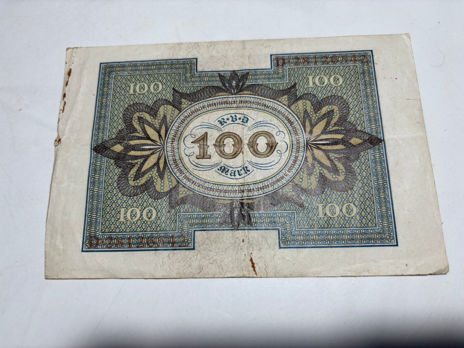 100 Mark, Oud duits bankbiljet 1920, Ophalen of Verzenden, Duitsland