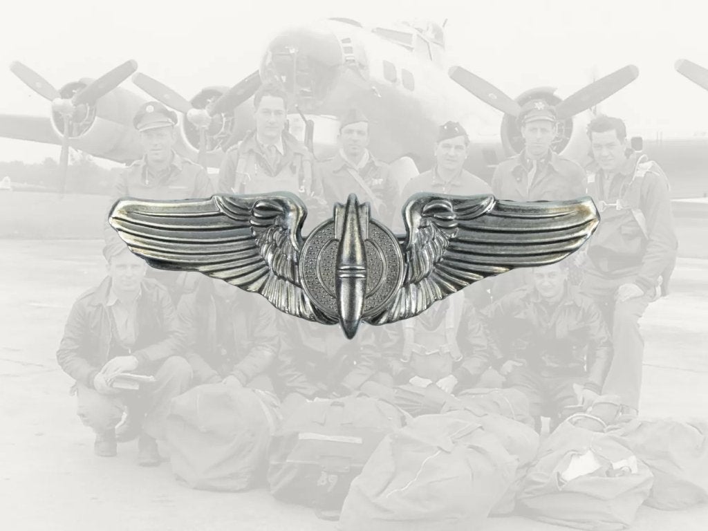 Embleem,Badge,US,Airforce,Bombardier,WWI + WWII, Verzenden, Luchtmacht, Amerika, Embleem of Badge
