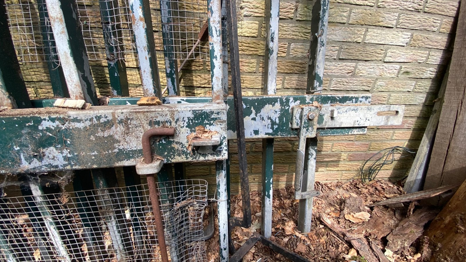 Zware gegalviniseerde poort, Tuin en Terras, Ophalen, Gebruikt, 100 tot 150 cm, IJzer