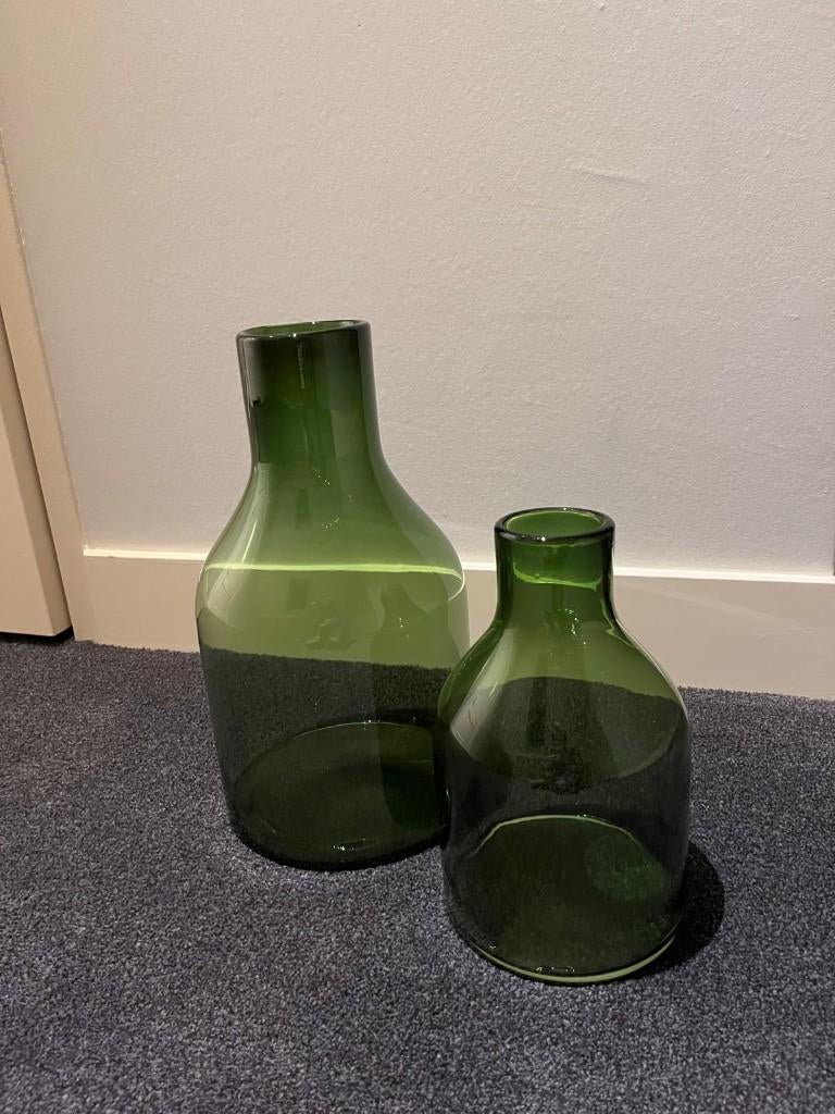 sier vasen, Ophalen, Minder dan 50 cm, Groen, Glas