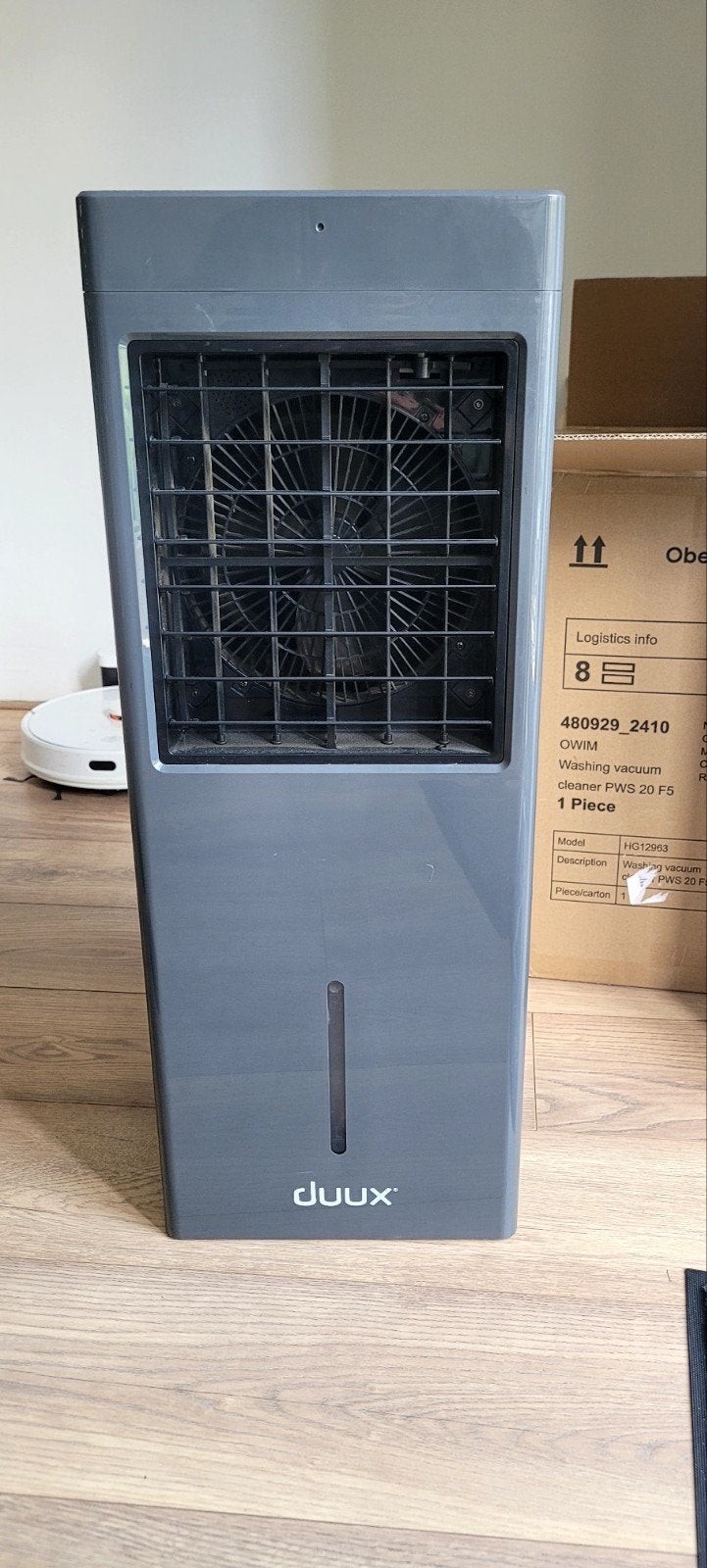 Duux Mobiele Aircooler / Luchtkoeler met Water - Bevochtiger, Minder dan 60 m³, 3 snelheden of meer, Ophalen of Verzenden, Zo goed als nieuw