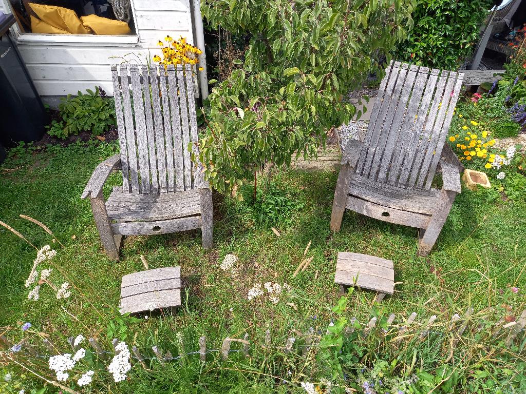 Loungestoelen van wijnvaten, Ophalen, Gebruikt, Hout
