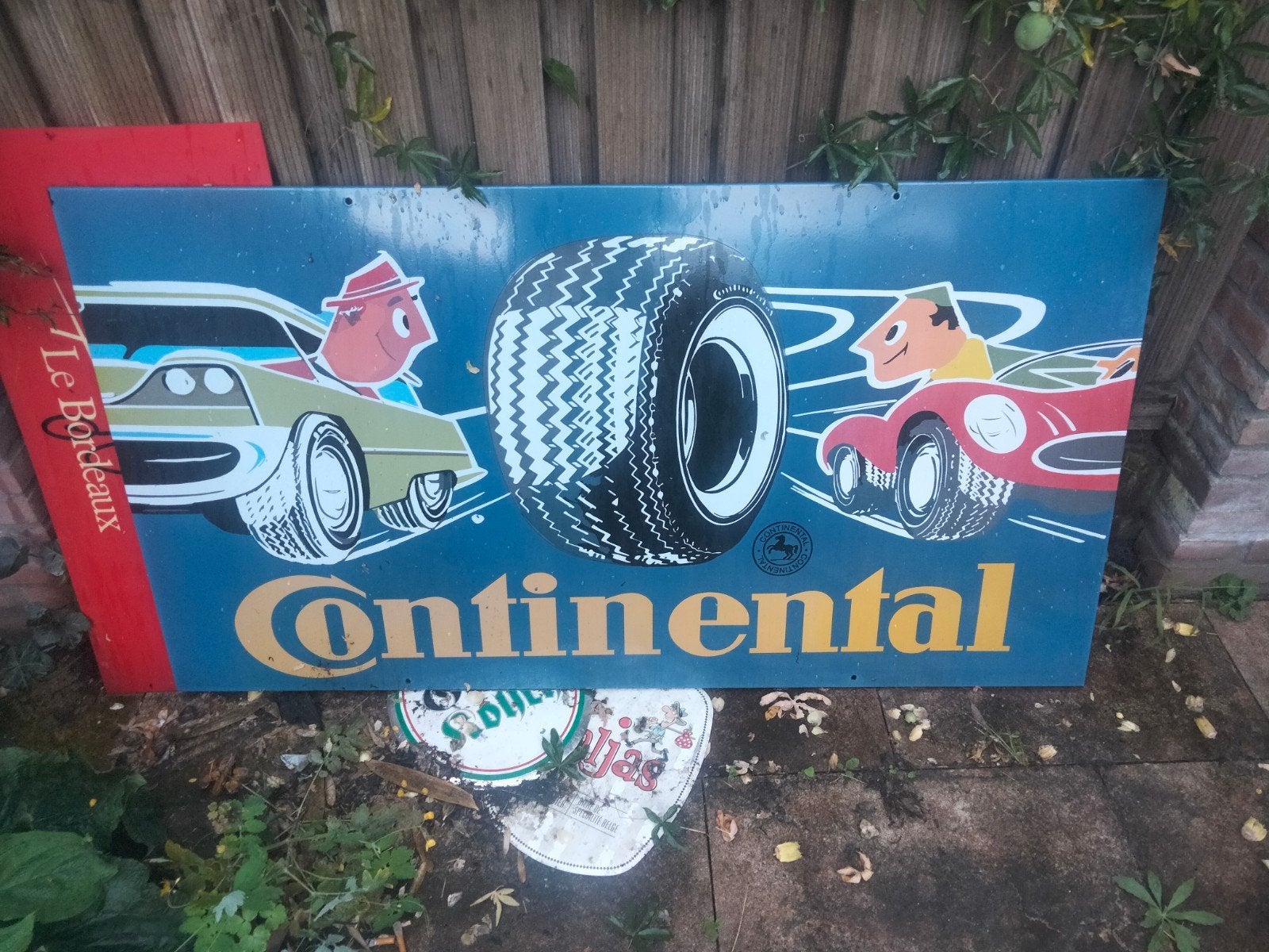 XXL emaille reclamebord Continental, Ophalen