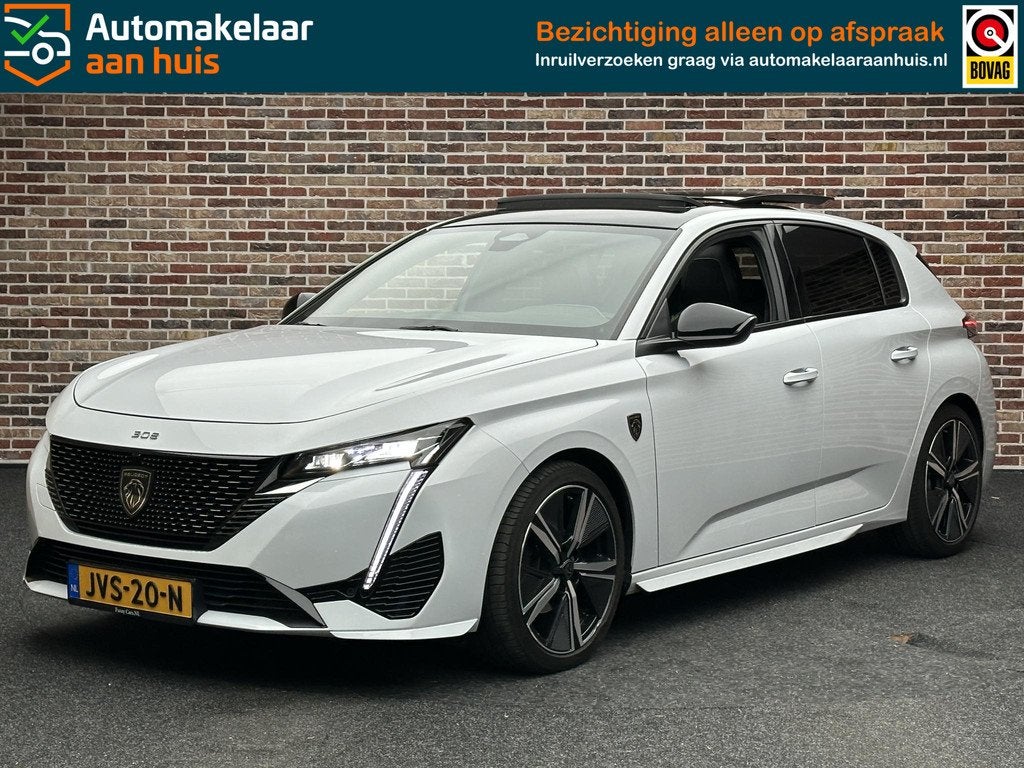 Peugeot 308 1.2 PureTech GT Panorama Virtual Sfeer Massage D, 1263 kg, 1199 cc, Wit, 3 cilinders