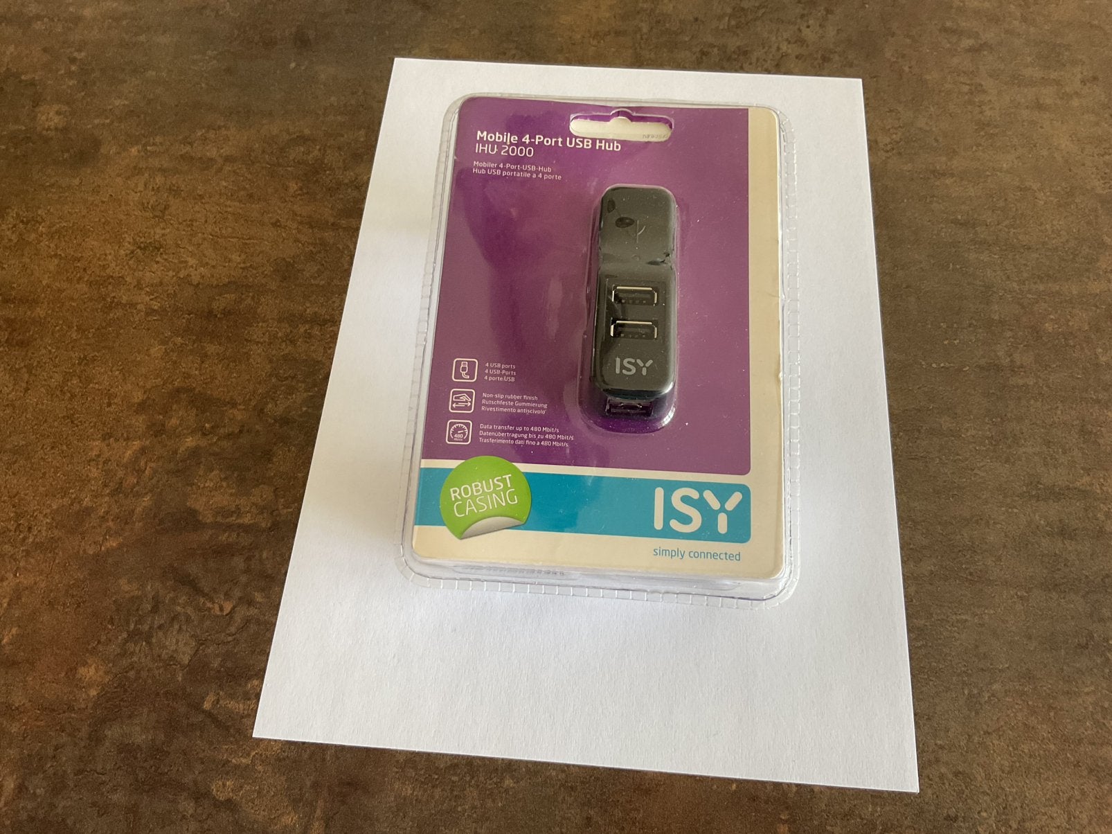 Mobile 4-Port USB Hup ISY NIEUW, Ophalen of Verzenden, Nieuw