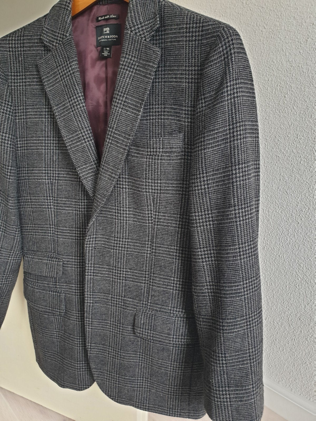 Scotch&Soda blazer mt 46 zgan €60, Ophalen, Zo goed als nieuw, Grijs, Scotch & Soda