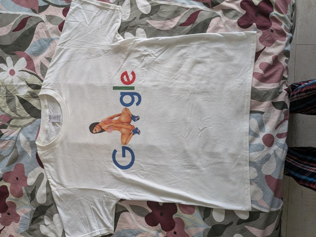 Wit t-shirt met Google-print, maat M, ongedragen, Ophalen