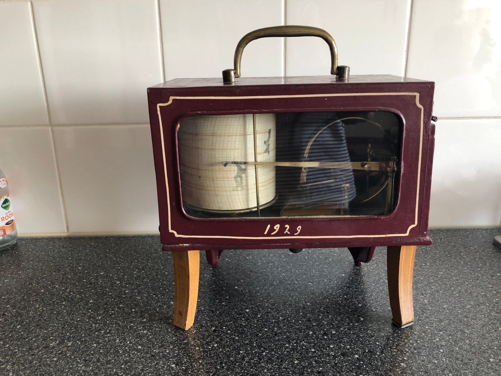 Antieke Barograaf uit 1929 - Weerstation, Ophalen of Verzenden