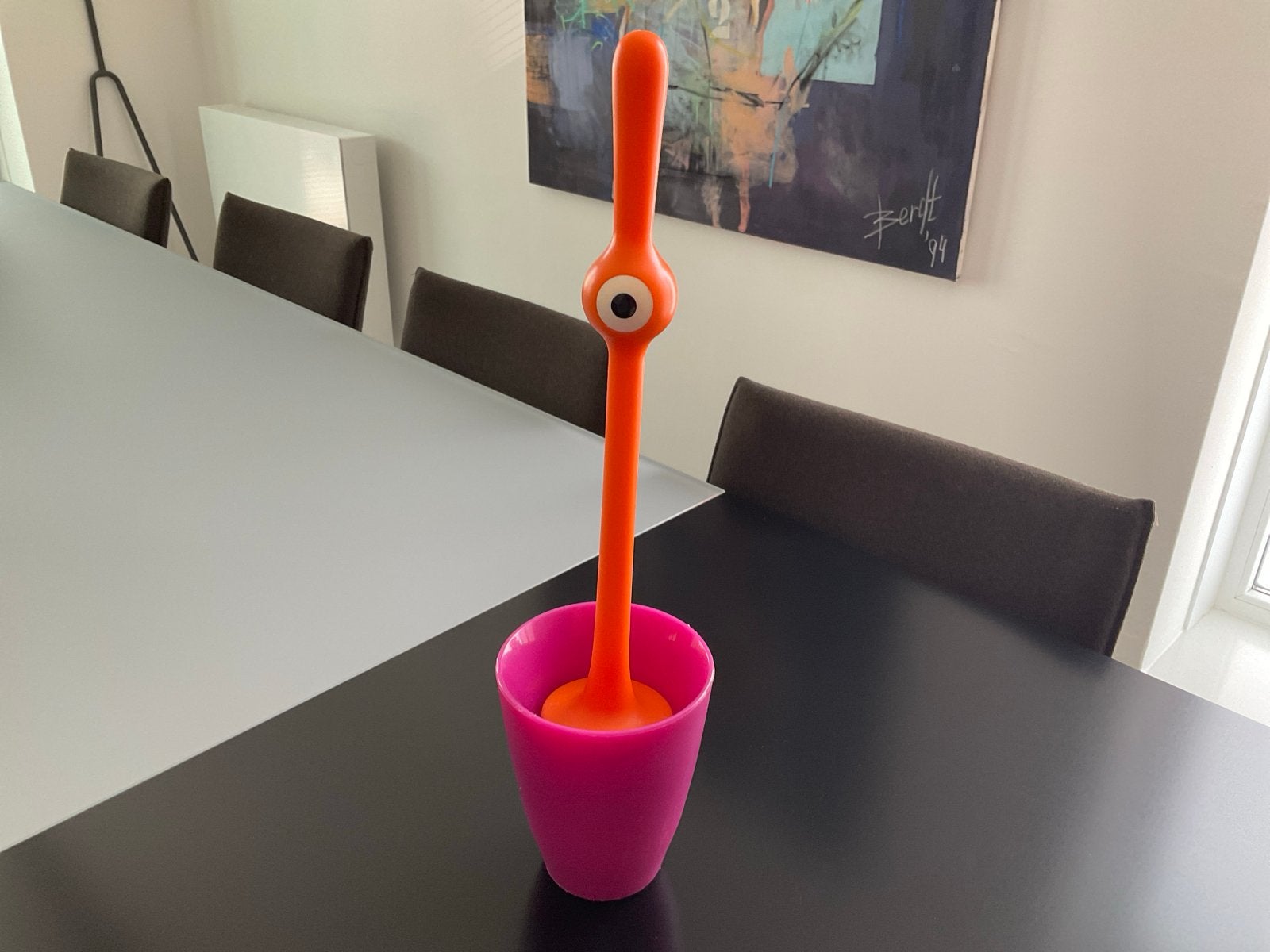 Koziol toiletborstel en houder - Oranje/Roze - Nieuw, Meerkleurig, Overige merken, Nieuw, Ophalen
