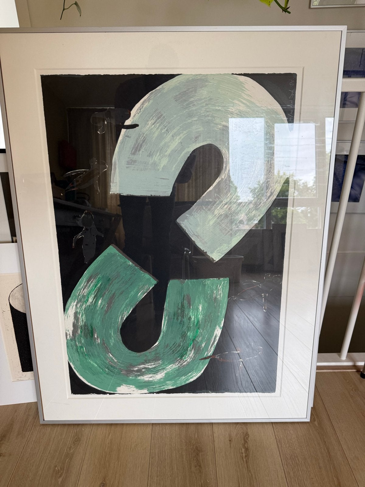 Arjanne van der Spek - Zeefdruk 40-40 uit 1985 - Abstract, Antiek en Kunst, Ingelijst, Ophalen, Abstract, Zeefdruk