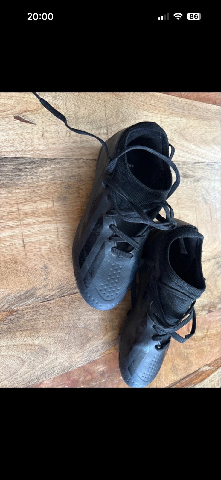 Zwarte Adidas voetbalschoenen - Maat 33, Maat XS of kleiner, Ophalen of Verzenden, Gebruikt, Schoenen
