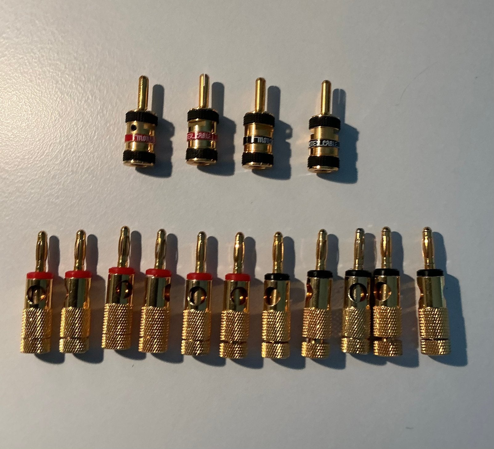 Vergulde hiFi banaanstekers voor luidsprekers, Ophalen of Verzenden, Minder dan 2 meter, Overige kabels