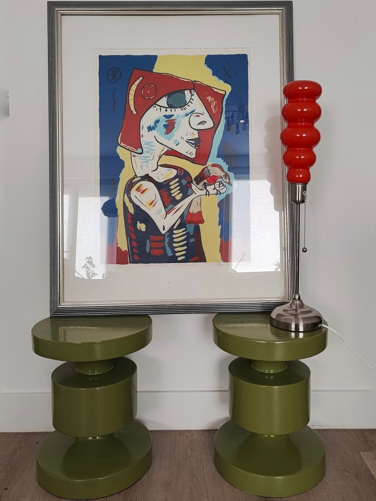 Hans Kersten - Vrouw met vogel (Lithografie), Antiek en Kunst, Ophalen