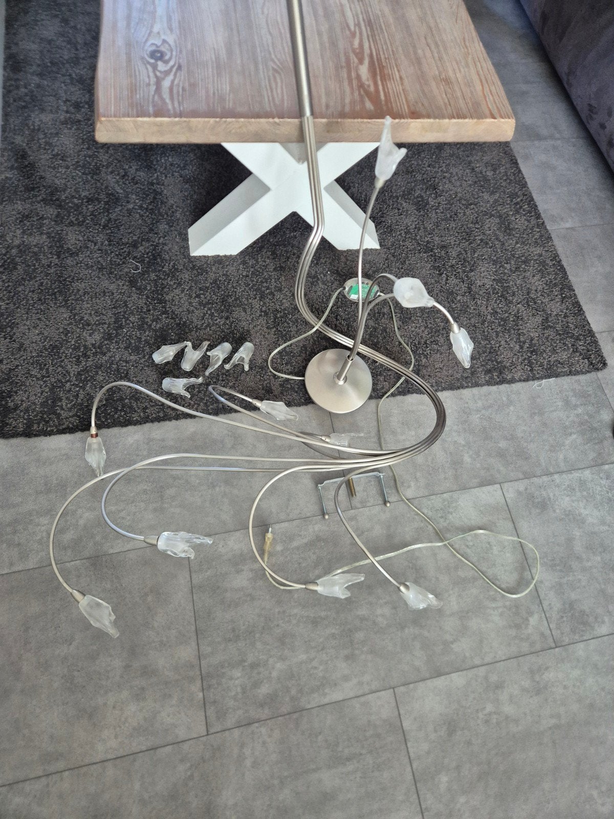 Steinhauer Hanglamp en Tafellamp met extra glazen kelken, Huis en Inrichting, Lampen | Tafellampen, Ophalen, Gebruikt, Glas, Steinhauer