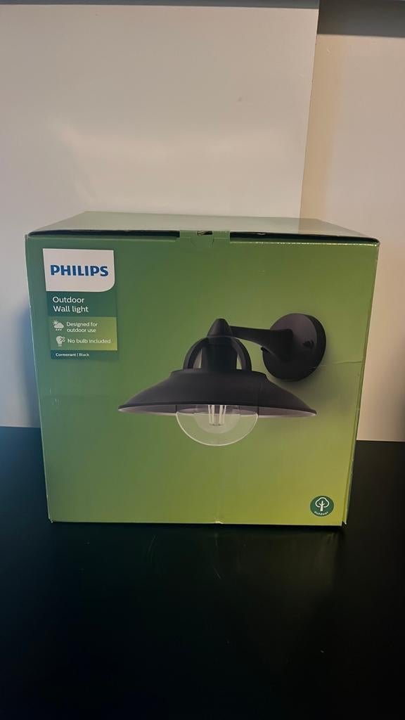 Philips buitenlamp Cormorant Zwart, Tuin en Terras, Ophalen of Verzenden, Nieuw