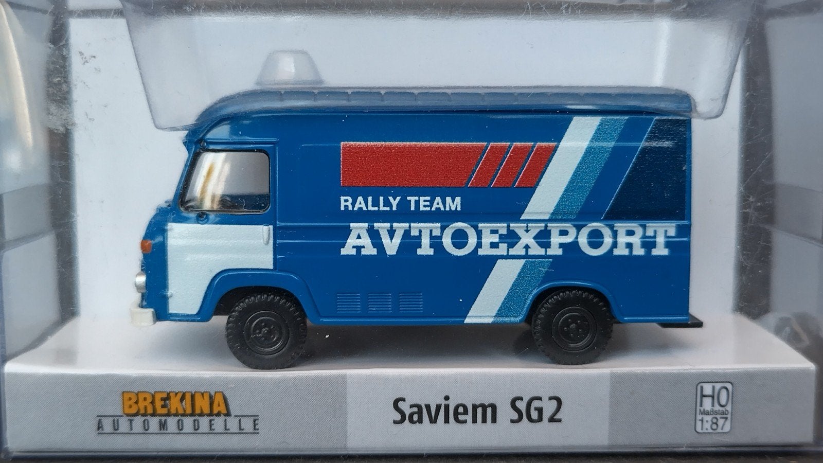 Renault Saviem SG2 Rally team Autoexport 1:87 Brekina Pol, Auto, ., Ophalen of Verzenden, Brekina