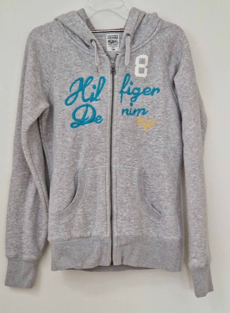 Hilfiger hoody, nieuwstaat,mt L, Kleding | Dames, Truien en Vesten, Maat 38/40 (M), Ophalen of Verzenden, Zo goed als nieuw, Grijs