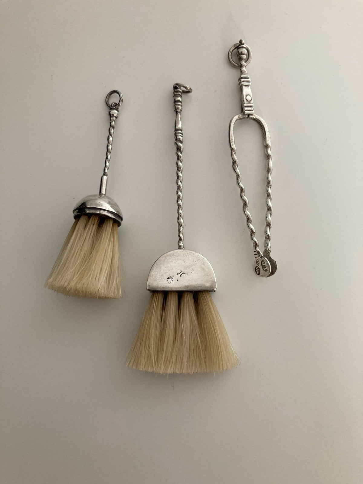 Drie 18e eeuwse zilveren miniaturen - Haarlem - Amsterdam, Antiek en Kunst, Ophalen of Verzenden, Zilver