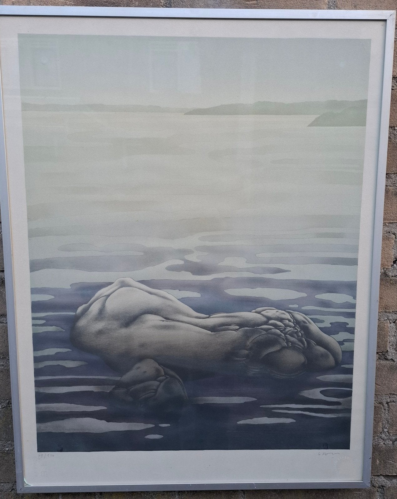ALAIN LE FOLL (1934-1984),Driftwood. Ca 1970.  * Zie tekst., Met glas, Ophalen, Overige onderwerpen, Lithografie