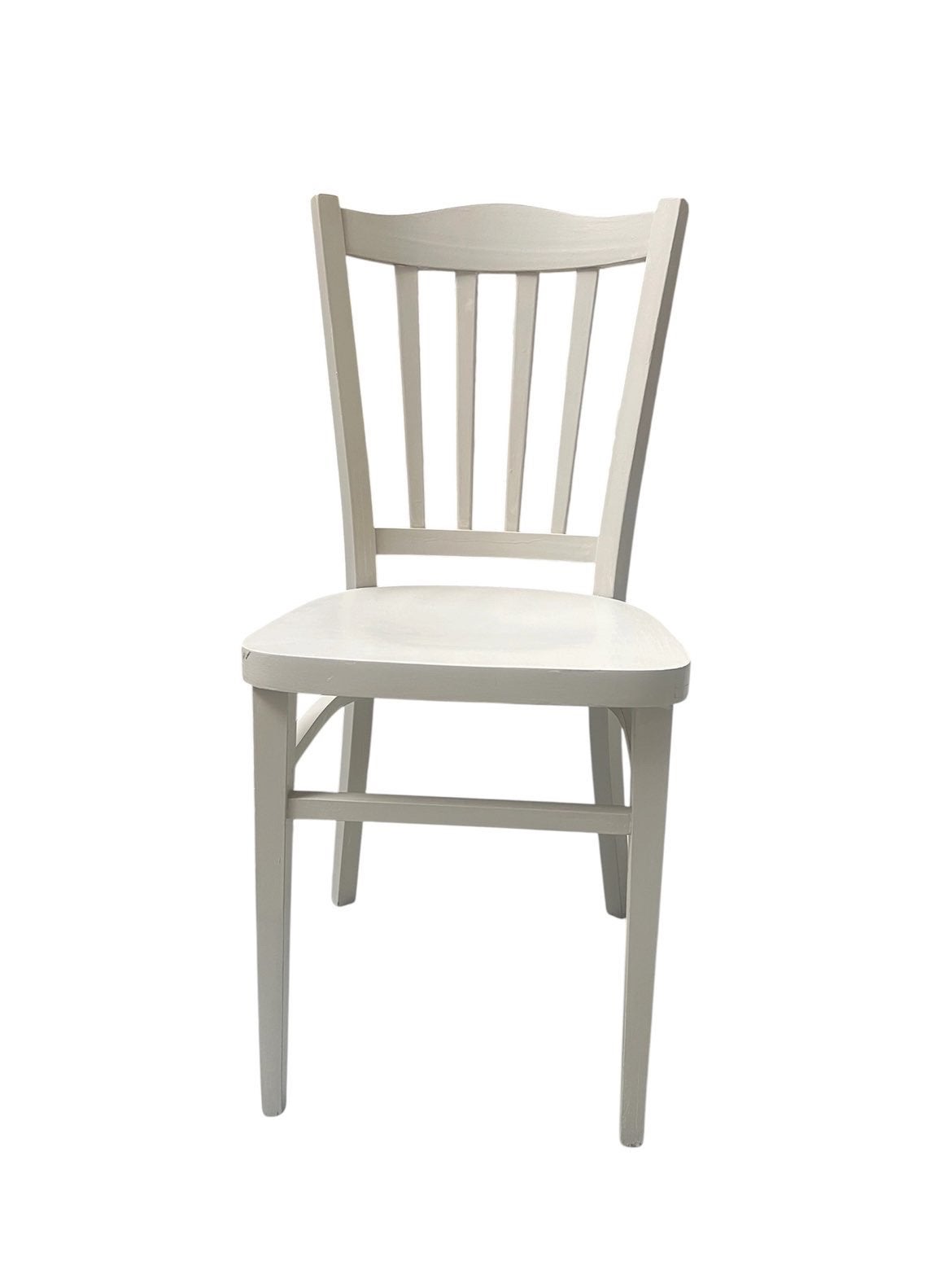 Beige houten eetkamerstoel - Klassiek en Comfortabel, Huis en Inrichting, Ophalen, Wit, Zo goed als nieuw, Eén