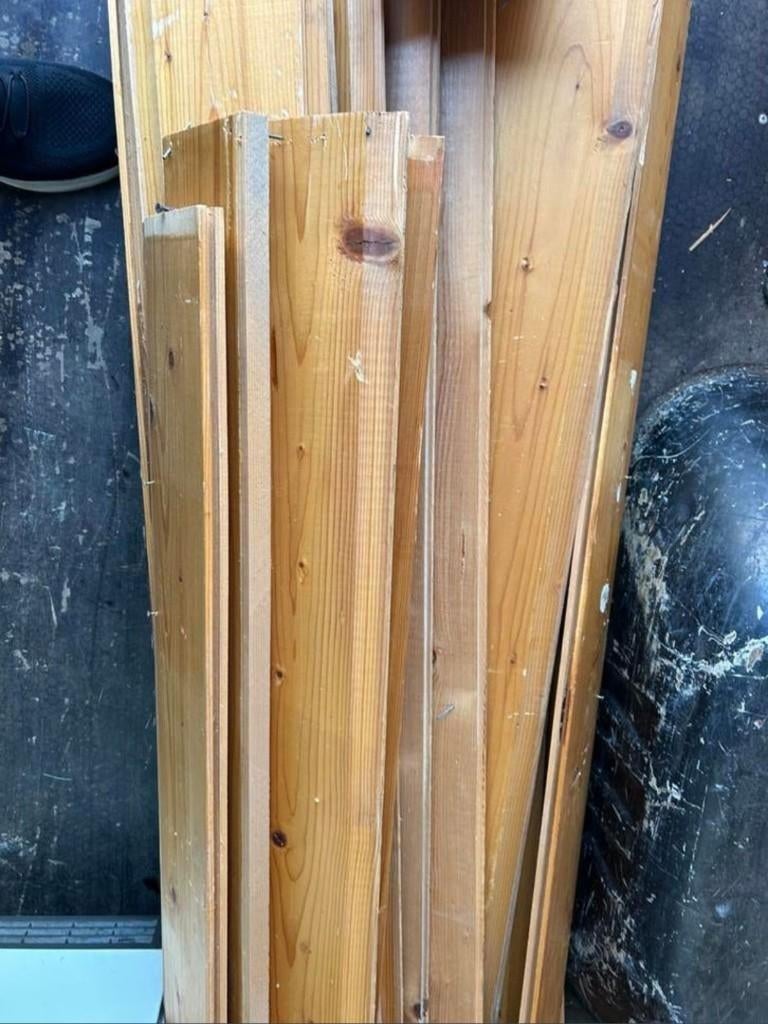 Te koop planken., Doe-het-zelf en Verbouw, Hout en Planken, Gebruikt, Minder dan 25 mm, Ophalen of Verzenden, Plank