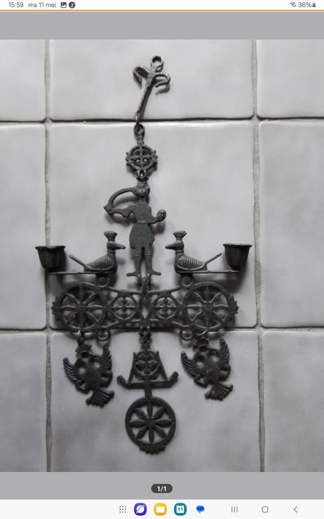 Metalen hangkandelaar, Ophalen of Verzenden