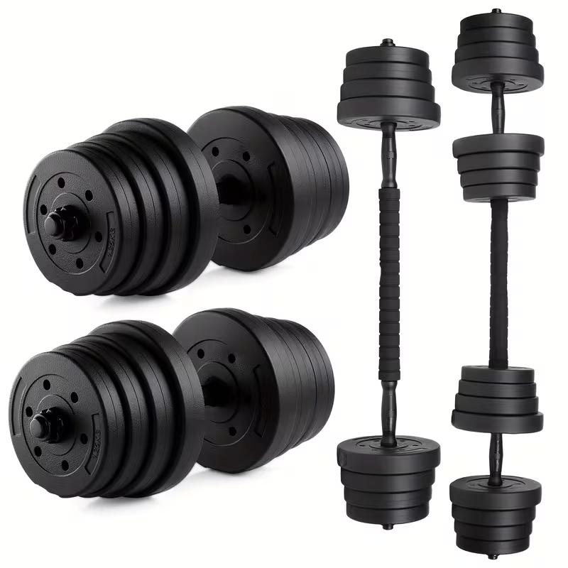 2-in-1 Halter & Barbell Set 30KG – Verstelbaar, Sport en Fitness, Ophalen of Verzenden, Nieuw, Benen, Dumbbell