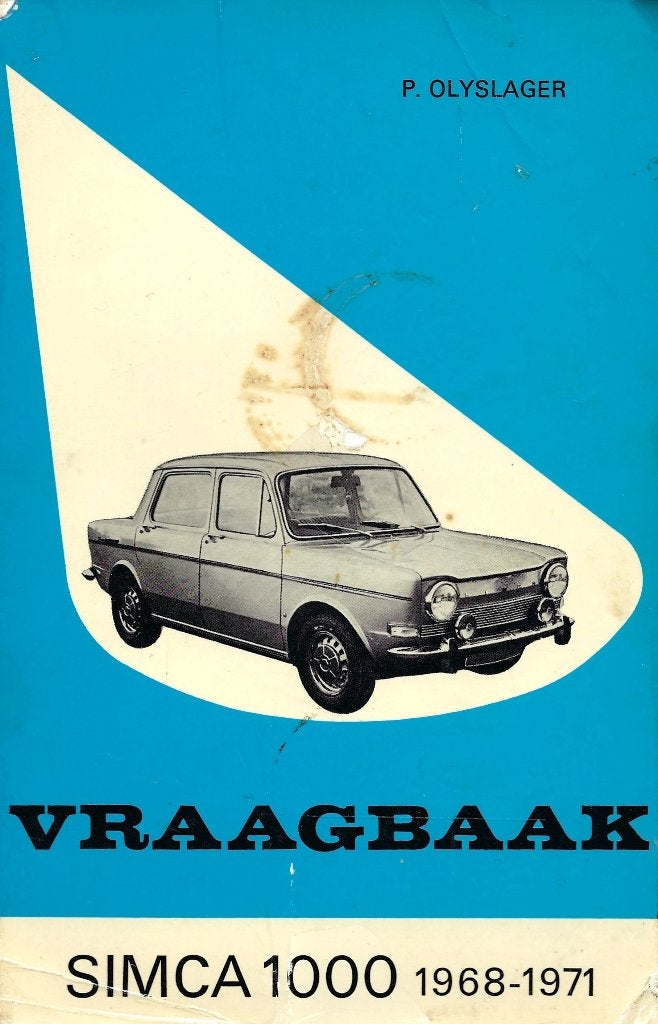 VRAAGBAAK SIMCA 1000  1968 - 1971, Ophalen of Verzenden