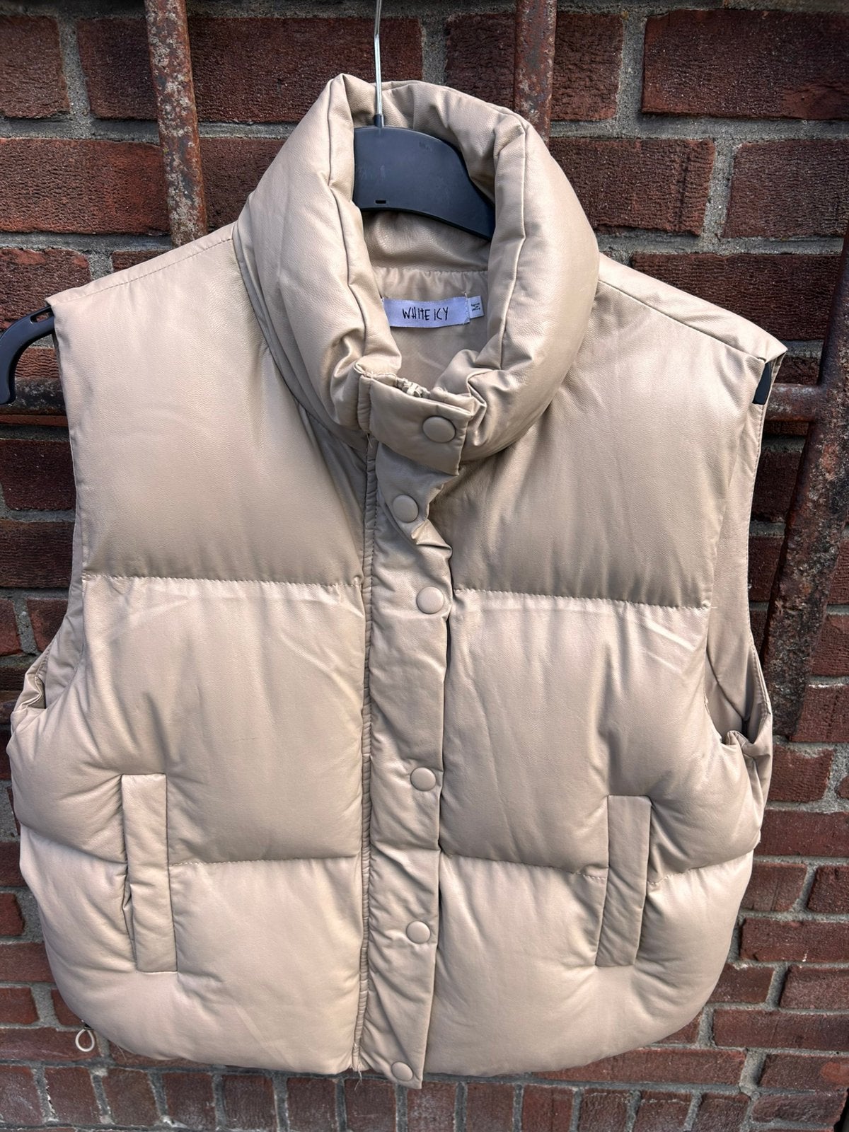 White yci bodywarmer leder look super zacht maat m, Ophalen of Verzenden, Zo goed als nieuw, Maat 38/40 (M)