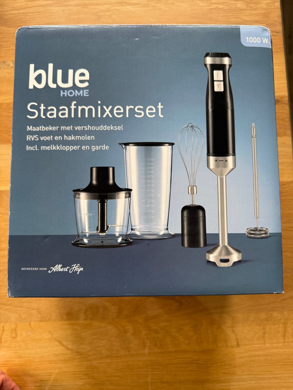 Blue Home Staafmixerset 1000W - Nieuw in doos, Ophalen of Verzenden, Nieuw, Blender
