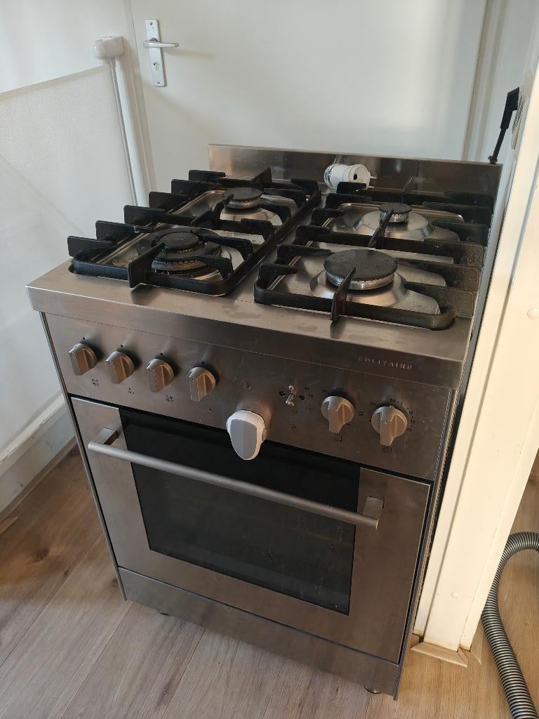 Bosch Solitaire gasfornuis, Ophalen, Gebruikt, 60 cm of meer, 4 kookzones