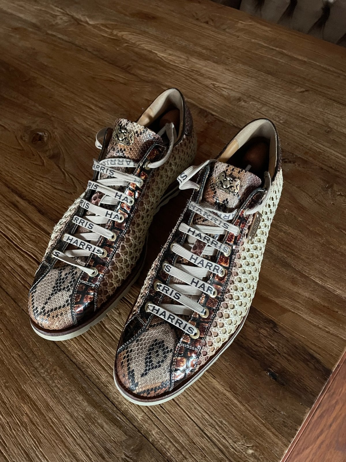 Harris 2892 Pitone Mino Sneakers - Zo goed als nieuw, Kleding | Heren, Schoenen, Ophalen of Verzenden, Zo goed als nieuw, Bruin