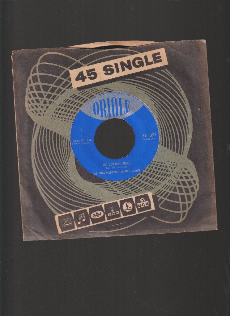 THE CHAS McDEVITT SKIFFLE GROUP -- THE COTTON SONG, Verzenden, Originele persing, 7 inch, Zo goed als nieuw