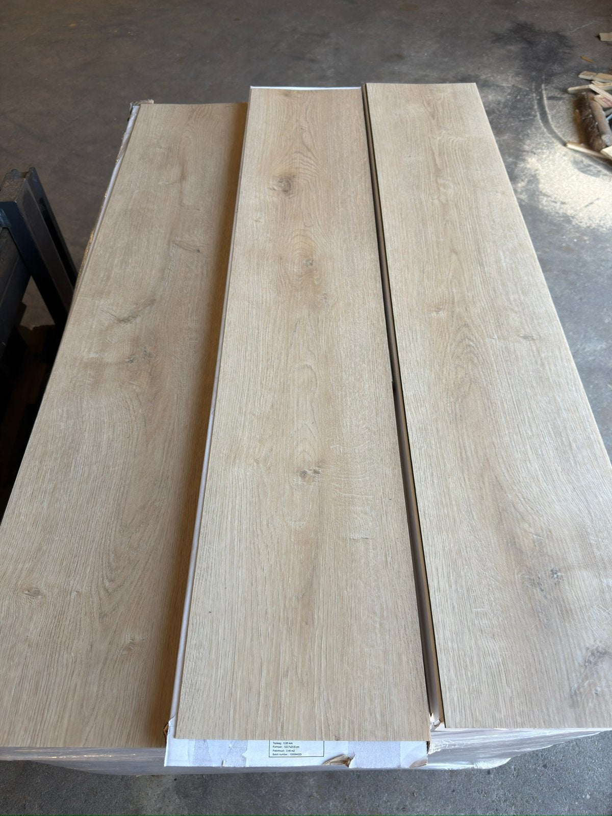 Pvc vloer eiken look 162 m2 23,5 cm breed NIEUW, Ophalen, Kunststof, 50 tot 150 cm, Overige typen
